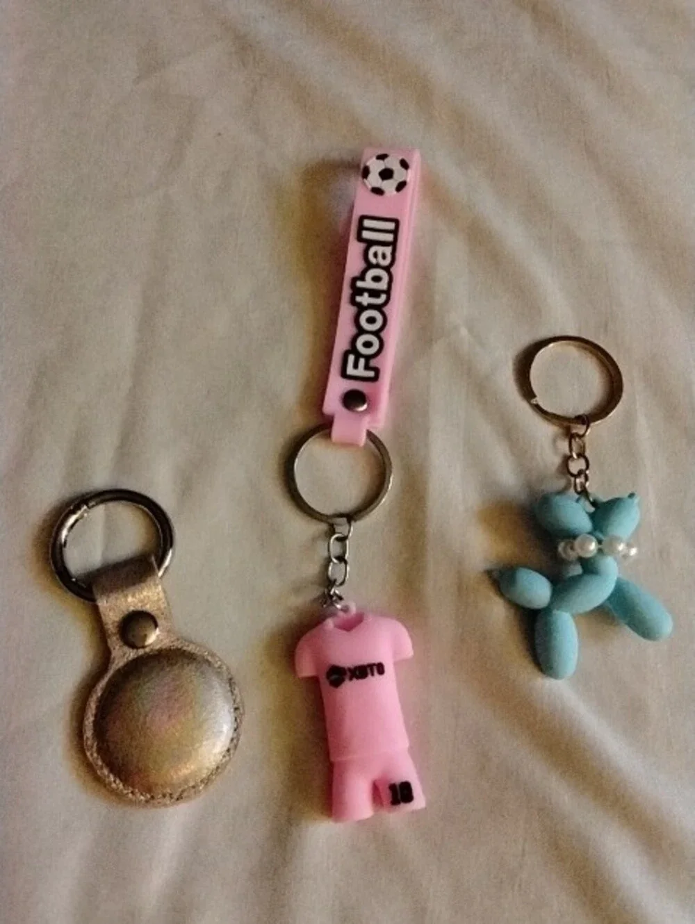 Kids Pink Football Jersey Keychain with Strap - Unbranded